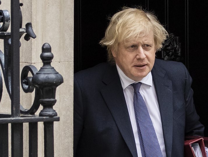 Boris Johnson looks glum. 