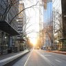 Melbourne's deserted CBD.