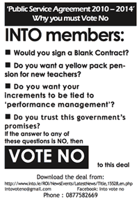 INTO Vote No poster