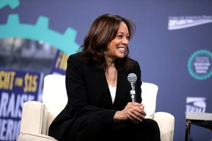 Kamala Harris speaking at 2019 National Forum on Wages and Working People at the Enclave in Las Vegas, Nevada