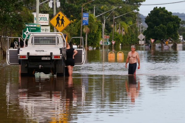 Flooding in Lismore, NSW, in April 2017:  a wetter-than-average spell is expected in coming months as climate drivers including a La Nina tip the odds towards rain.