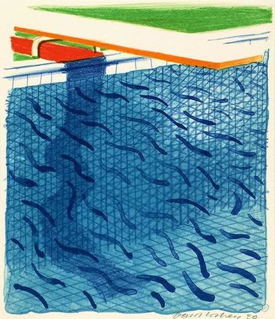 David Hockney, ‘Pool Made with Paper and Blue Ink for Book of Paper Pools’, 1980