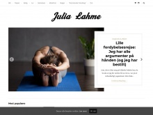 Julia Lahmes blog. Julia kan ikke lade være med (hendes ord) at dele stort og småt på sin blog.