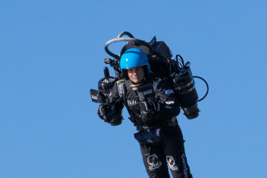 A jetpack from Jetpack Aviation, photographed in Sydney last year.