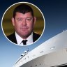 James Packer, on board his superyacht, braces for rough seas ahead