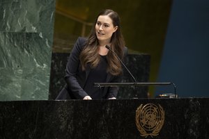 Sanna Marin, Prime Minister of the Republic of Finland, addresses an event marking International Women’s Day (8 March), on the theme, “I am Generation Equality: Realizing Women’s Rights”, 06 March 2020, United Nations, New York