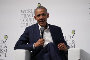 File - Barack Obama, 44th President of the United States of America Interviewer with Christopher J. Nassetta, Chairman, WTTC & CEO, Hilton, US, 3 April 2019