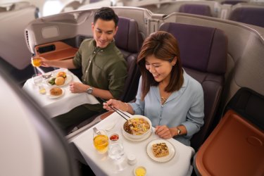 Business Class, where seats to dine are going for $S321. 