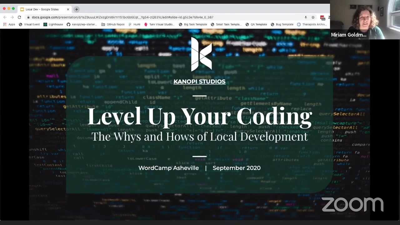 Miriam Goldman: Level Up Your Coding: The Whys and Hows of Local Development