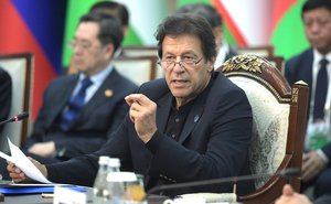 File - Pakistani Prime Minister Imran Khan attends the Shanghai Cooperation Organisation (SCO) summit, 14 June 2019