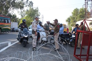 Indian paramilitary soldiers stand guard in the old city of Jammu, India, 09 November 2019.Security has been beefed up as restrictions under Section 144 of the CrPC have been imposed in Jammu ahead of the supreme court verdict on the Ayodhya case.