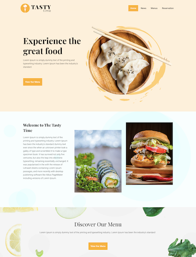 Restaurant Ready Site WP theme template