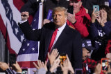 Donald Trump at a campaign rally in  Pennsylvania.