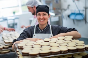 French cheesemaker Julie Larcher at the cheese school in Castlemaine. 