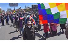 Demonstration during August strike in El Alto, Bolivia, 2020.