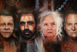 Portraits of Troy Cassar-Daley, Adam Goodes, Pat Anderson, Stan Grant were painted as part of a new recording of the Uluru Statement from the Heart.