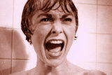 Janet Leigh in the famous shower scene in Psycho.