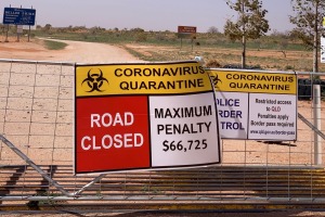 Queensland lies beyond: The lonely Cameron Corner border.