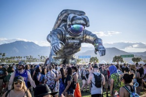 Festival goers attend the Coachella Music and Arts Festival at the Empire Polo Club.