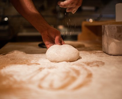 shaping dough by hand