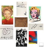 SET of 8- "Andy WARHOL, 1950-1980's, SIGNED Ephemera Items UNIQUE.