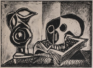 Le Pichet Noir Et La Tete De Mort (The Black Pitcher and The Head of The Dead), 1949 Limited edition Lithogrph by Pablo Picasso