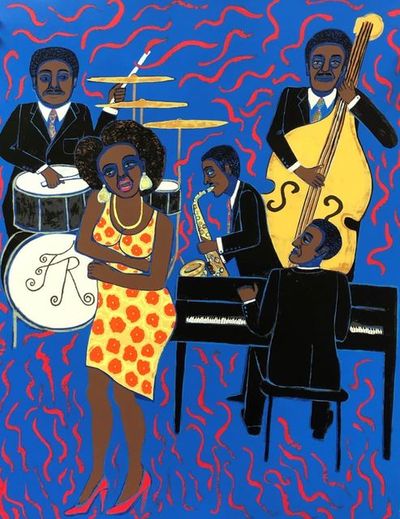 Faith Ringgold, ‘Jazz Stories: Mama Can Sing Papa Can Blow #8: Don't Wanna Love You Like I Do’, 2019