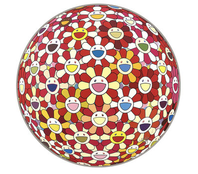 Takashi Murakami, ‘Flowerball: Koi/Red-crowned Crane Vermilion’, 2017