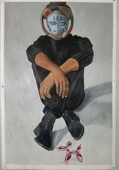 Wole Lagunju, ‘African Art Encounters Jeff Koons’, 2020