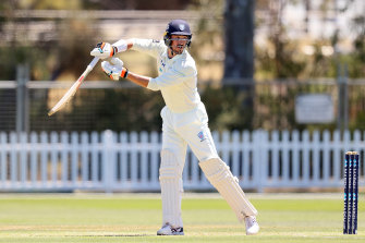 Mitchell Starc top scored with the bat for NSW on a first day to forget for the Blues in Adelaide