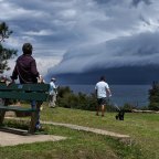 A dangerous storm moves off the coast after moving through Sydney
Photo from Mona Vale looking south at 1:30 pm
Photo Nick Moir 31 oct 2020