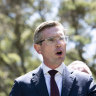 NSW Treasurer Dominic Perrottet said the 1.5 per cent wage cap was in line with inflation forecasts for the next three years.