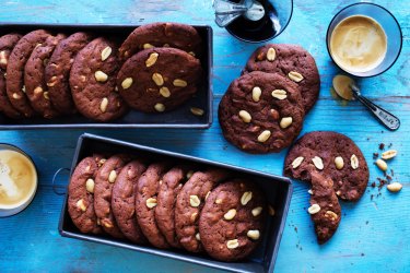 Dan Lepard's roasted peanut, rosemary and tomato cookies.