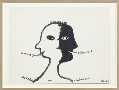 Ben Vautier, ‘Ce n'est jamais tout blanc ou tout noire’, 1980