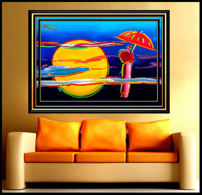 Peter Max, ‘PETER MAX all Original ACRYLIC PAINTING Large UMBRELLA MAN Signed ART ICONIC oil’, 20th Century