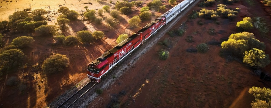 A 2979 kilometre trans-continental journey,  north to south: The Ghan.