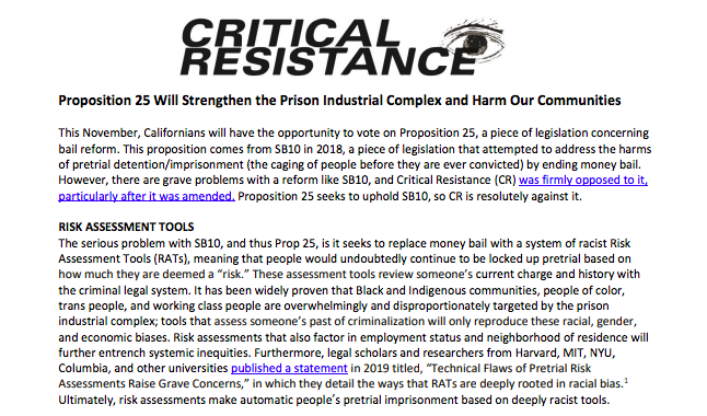 California: Vote NO on Props 20 & 25!