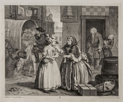 William Hogarth, ‘A Harlot’s Progress, the complete set of six etchings and engravings  ’, 1732