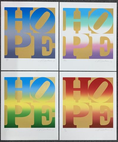 Robert Indiana, ‘Four Season of Hope (Gold, Available as a Full Set or Individually)’, 2012