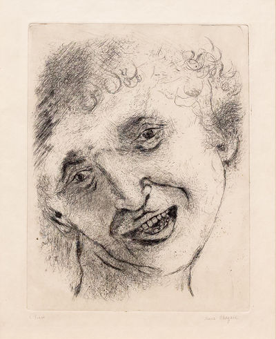 Marc Chagall, ‘Self Portrait with a Laughing Expression’, 1924-1925