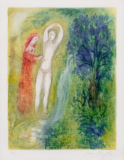 Marc Chagall, ‘Daphnis et Chloe au Bord de la Fontaine, from Daphnis et Chloe’, 1961