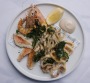 Fritto misto mare is a lovely mix of deep-fried whitebait, prawn, calamari and whiting.