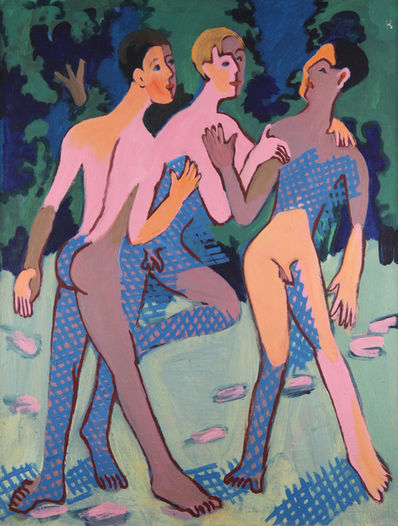 Ernst Ludwig Kirchner, ‘Drei nackte junge Männer (Three Nude Young Men)’, 1932/36