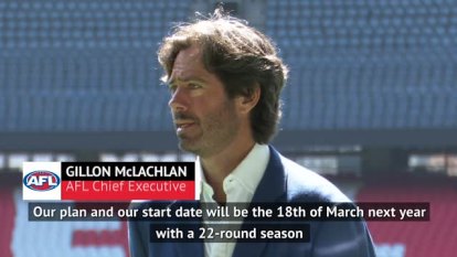 AFL Chief Executive Gillon McLachlan confirmed next season will revert back to 22 rounds and begin on Thursday the 18th of March next year.