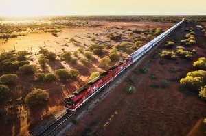 A 2979 kilometre trans-continental journey,  north to south: The Ghan.