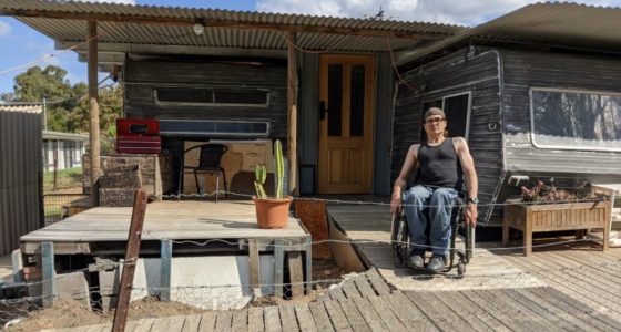 Jay White in front of his home west of Sydney (Image: Supplied)