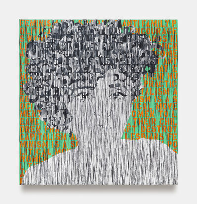 Ghada Amer, ‘Self Portrait in Black and White’, 2020