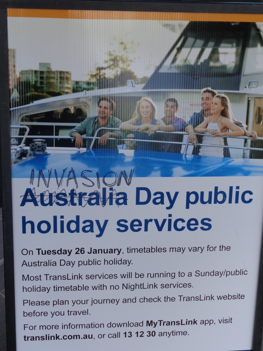 Australia Day holiday notice corrected to read &quot;Invasion Day&quot;