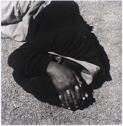 David Goldblatt, ‘Man sleeping, Joubert Park, Johannesburg. 1975, from the series Particulars’, 1975; printed 2010