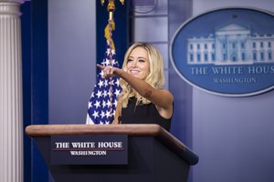 Press Secretary Kayleigh McEnany holds a press briefing on Tuesday, Sept. 22, 2020, in the James S. Brady Press Briefing Room of the White House